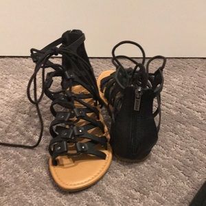 Soda tie up gladiator sandals. Size 7.5